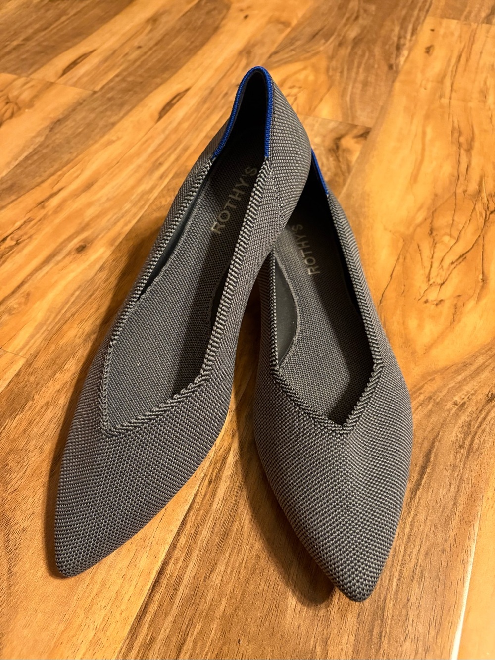Rare Rothy’s Point II 2.0 Factory Prototype Sample Cloud Grey 4mm Flats Size 9